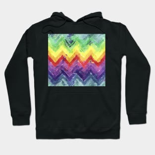 Geometric Zigzag Watercolor Hoodie